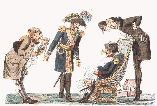 «Нос, привезенный Наполеоном с собой из России в Париж». Карикатура И.И. Теребенева.