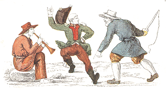 Наполеонова пляска. Карикатура И.И. Теребенева.