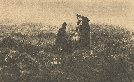 Вдова генер. Тучкова ищет тело своего мужа. (Матвеев).