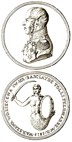 Медаль в честь генерал-фельдмаршала графа М. Б. Барклай де Толли