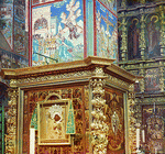 Фреска на колонке в церкви Иоанна Златоуста. Ярославль