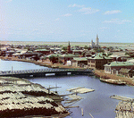 Вид на г. Тобольск с севера с колокольни Преображенской церкви