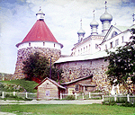 Угловая башня Троицкого собора в Соловецком м-ре. Соловецкие острова