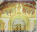 Фреска над входом в Церковь [Иоанна Златоуста] с паперти (галерея). Ярославль