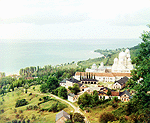 Общий вид на монастырь и побережье из келии о. Тиверия. Новый Афон