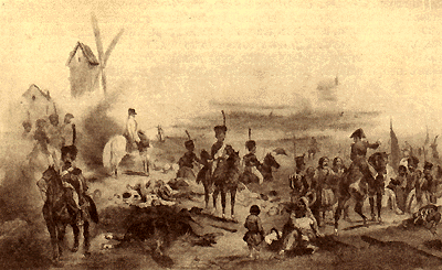 Битва под Смоленском 5 августа 1812 г. (литография Адама).