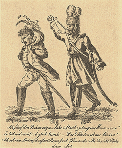 Наполеон с козлом на плечах (кар. Фольца).
