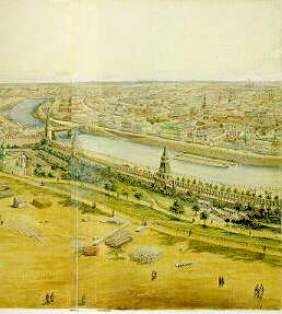 A panorama of Moscow and its environs from the Belfry of Ivan the Great. 1845-1846.