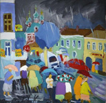 Персональная выставка Ольги Мотовиловой-Комовой ''Дорога к дому''. Дождь