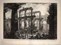 Джованни Баттиста Пиранези (1720-1778). Гравюра ''Руины храма Нептуна в Пестуме''. Испания, 1778. ГМЗ ''Царицыно''