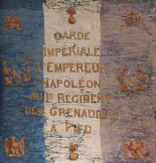 Аверс полотнища знамени I-го полка Пеших гренадеров Императорской Старой гвардии. Модель 1815.