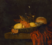 Закуска (Фарфоровая чаша с апельсинами и лимоном). Юриан ван Стрек. 1632–1687. Голландская школа. Холст, масло 
