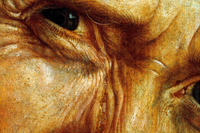 Картина «Сборщики податей» Маринуса ван Роймерсвале после реставрации. Фрагмент