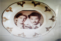 Тарелка: Ахмедхан Абу-Бакар с женой Фатимой. 1950-е гг.