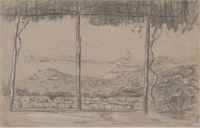 П.С. Строганов. Сорренто. Вид на Неаполитанский залив. 1840. ГРМ