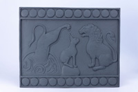 Басня о льве и зайце. Живопись древнего Пенджикента. Рельеф из полимерного материала. 44,5 х 56 см