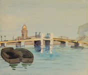Н. Лапшин. Мост Лейтенанта Шмидта. 1940-е