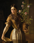 Тропинин В.А. Девушка с горшком роз