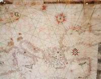 Мореходная карта Средиземного моря и Черноморского бассейна. Джованантонио Майоло. 1578 год