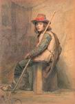 Мальчик - итальянец. 1867г. П.П. Чистяков (1832 - 1919) Бум., акв. 29,1х21