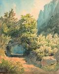 Крымский пейзаж. Л.Ф. Лагорио (1827 - 1905) Бум. на картоне, акв., каранд. 25,9х20,5