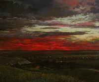 Красный закат над Комаровкой