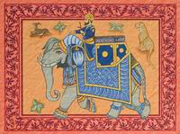 Элемент цоколя стены,  орнамент из дворца Махараджи (Джайпур, Индия). Зал индийской культуры. КВЦ ''Радуга'', Чебоксары