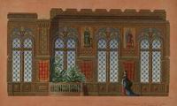 И.А.Монигетти. Проект перестройки Желтой гостиной  в гостиную в «средневековом» стиле. 1874 г. (Аничков дворец)