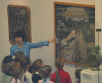 Занятие с детьми на выставке ''Русский символизм. Голубая роза''