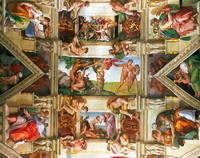 Микеланджело. Фрагмент росписи плафона Сикстинской капеллы