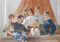 Е.Афанасьева. ''Товарищ Сталин среди детей''. 1940