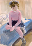 Е.Афанасьева. ''Портрет девочки в розовом''. 1967