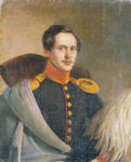 Ф.О.Будкин. Портрет М.Ю.Лермонтова в мундире лейб-гвардии Гусарского полка. 1834