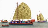 Рисунок кораблей и лодок. Китай. Конец XIX в. МАЭ им. Петра Великого (Кунсткамера) РАН 