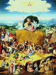 Иероним Босх. Стог сена, центральная часть триптиха. 1500 - 1502. Мадрид, Прадо