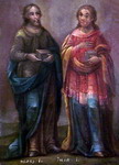 Козьма и Дамиан. Изображение на иконе XIX века. Музей истории религии