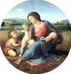 Рафаэль Санти. Мадонна Альба, 1510. Национальная галерея искусств, Вашингтон