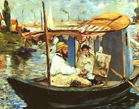 Эдуард Мане. Клод Моне в лодке, 1874. Новая Пинакотека, Мюнхен