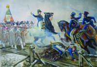 Переправа французских войск через реку Вкра. 1806 г. 2006 г. Бумага, темпера