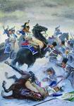 Атака французских кирасир при Хофе. 1807 г. 2006 г. Бумага, темпера