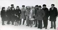 Закладка фундамента НКЦ. 4 марта 1985 г.  Сотрудники Заповедника, в центре С.С. Гейченко