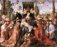 Альбрехт Дюрер. Праздник четок, 1506. Национальная галерея, Прага
