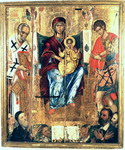 Мадонна на троне между Св. Георгием и Св. Николаем и донаторами