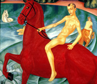 Петров-Водкин К.С. Купание красного коня. 1912 Холст, масло. 160х186 