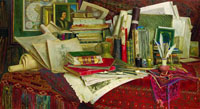 С.Н. Андрияка Натюрморт со старинными гравюрами и книгами, 1996