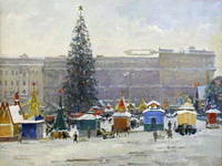 Пичугин. Пушкинская площадь 1947