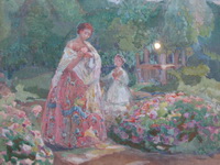 ''В усадебном саду'', 1910-е, б., акв., 39,5х50,2