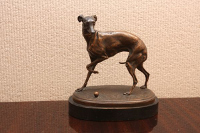 Статуетка собаки, бронза, кон.XIX в.