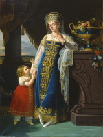 Лефевр Робер. Портрет княгини М.Ф. Барятинской с дочерью Ольгой.  1817. 