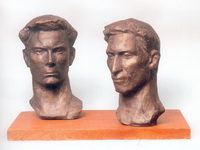 А.Хаустов. Футболисты. Мастера спорта В.Панчихин и Л.Бурчалкин. 1964. 